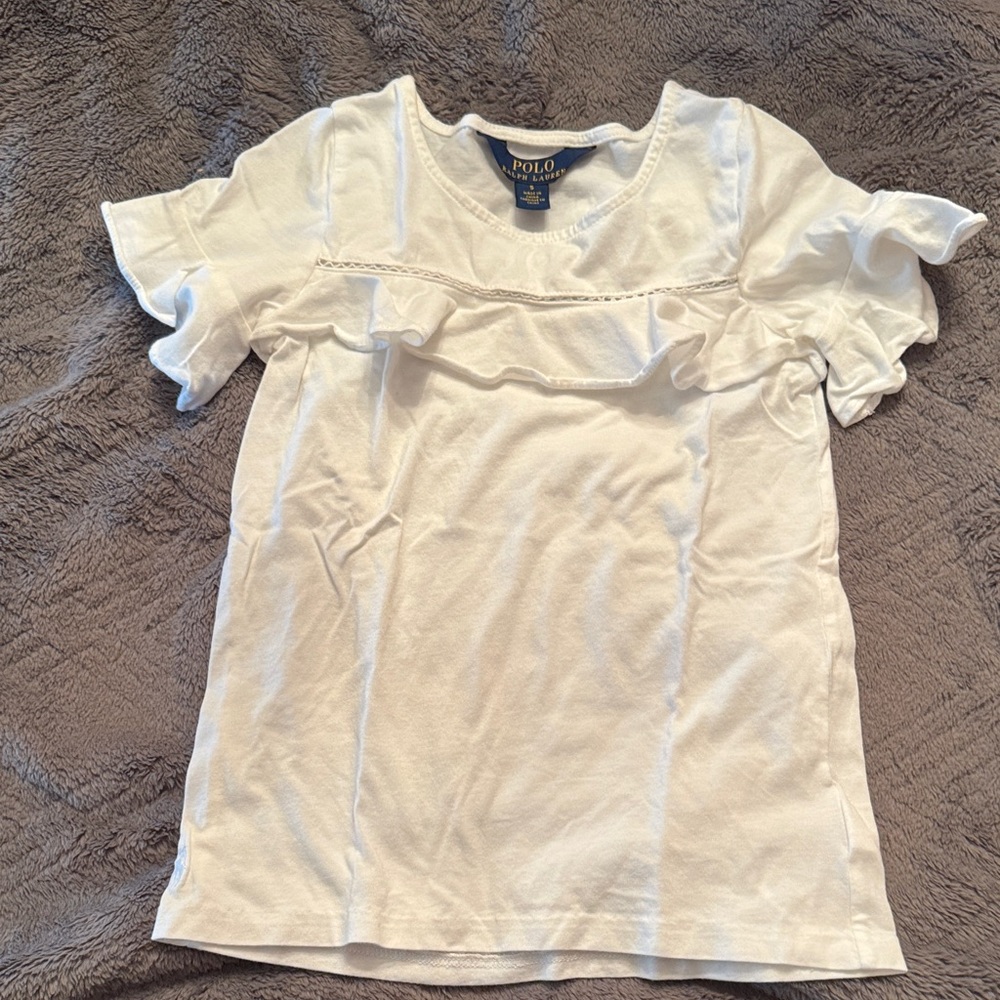 Polo by Ralph Lauren Kids White Ruffle Tee